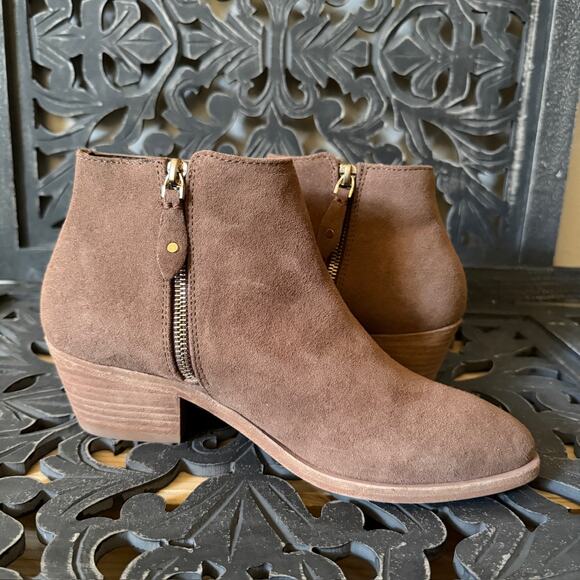 Thursday Boot Co Everyday Downtown Taupe Brown Suede Ankle Boots Size 8 - Picture 6 of 14